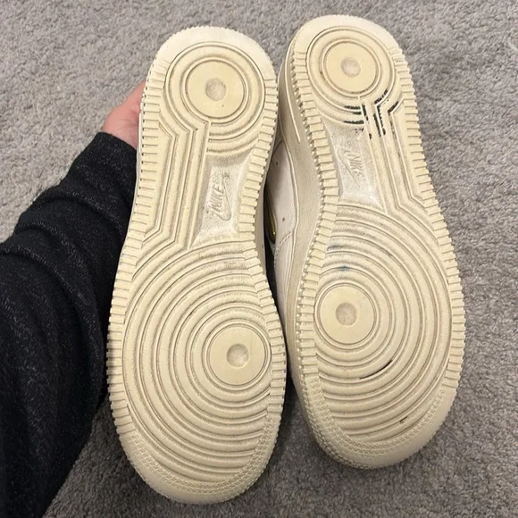 Nike WMNS Air Force 1 '07 Premium LX Cream and Gold Sneakers - Picture 9 of 10